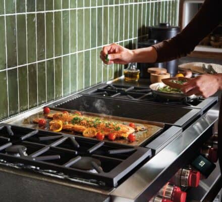 wolf griddle cooking fish