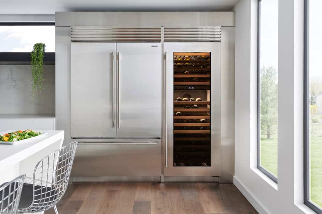 Sub-Zero high end appliances 48-inch French door and Wine