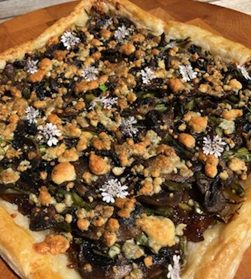 Green Bean Mushroom Tart Made with Wolf Products