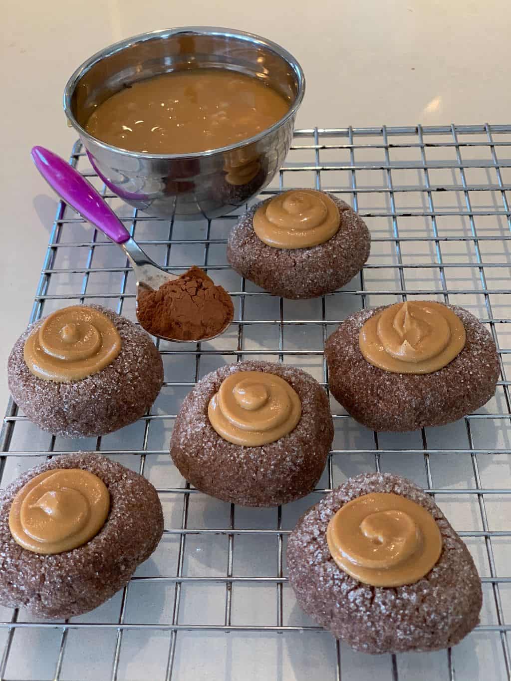 Dulce de Leche Chocolate Thumbprint Cookies Recipe