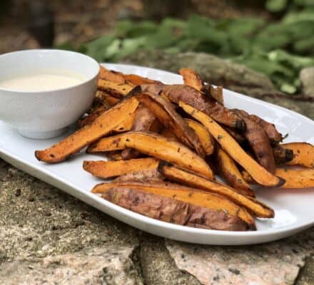sweet potato wedges made with wolf convection steam oven
