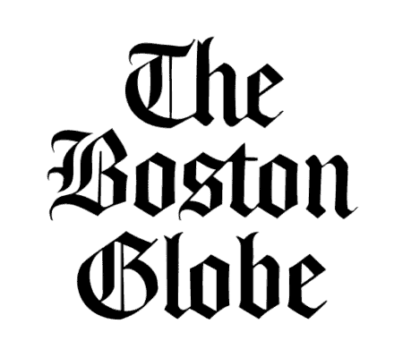 The Boston Globe logo in blackletter typeface on a white background, reminiscent of signage you might find in a classic kitchen showroom.